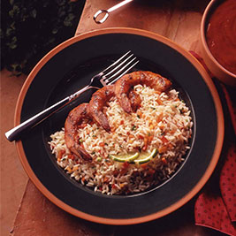 Barbecued Shrimp with Spicy Rice
